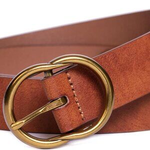Women's Faux Leather Belt Adjustable Waist 30-34 Inches for Casual Formal